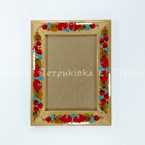 Рамка для фото "Калина з полуничкою" по дереву