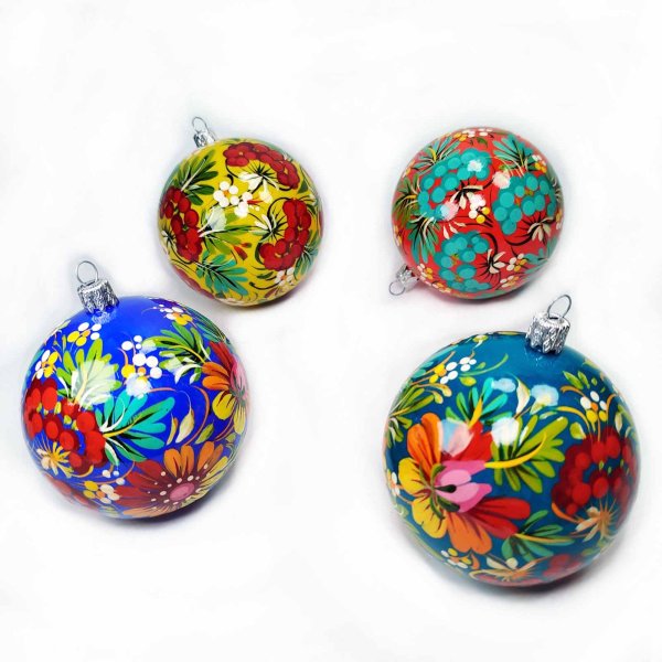 Набір 4 кулі 8 см  "Яскравий"