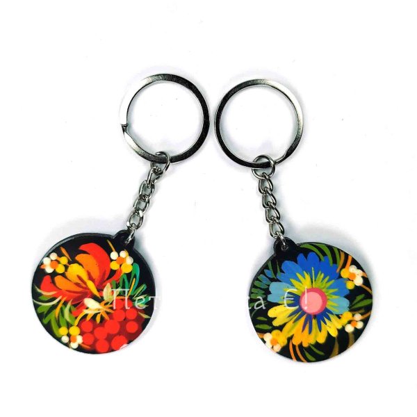 Брелок "Круглий" розписано з обох боків