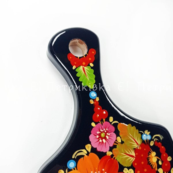 Дошка фігурна (29х13 см) з Петриківським розписом "Класика"