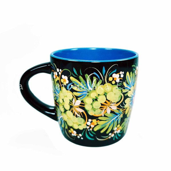 Чашка керамическая с Петриковской росписью "Украинская"