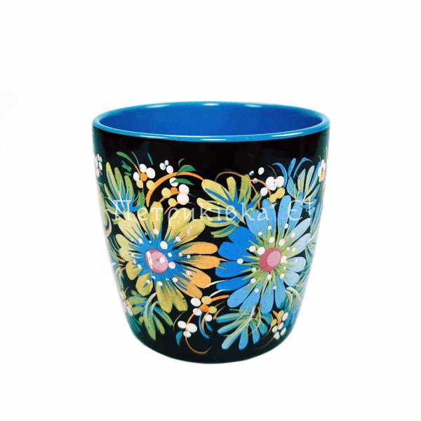 Чашка керамическая с Петриковской росписью "Украинская"