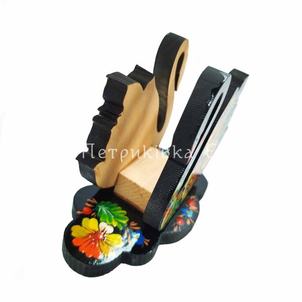 Підставка для серветок Петриківський розпис "Лебідь" дерево