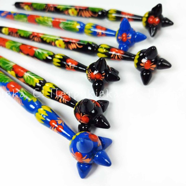 Ручка Петриковская роспись булава "Смородина"