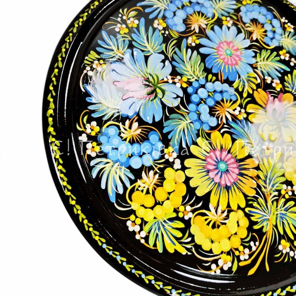 Панно петриковская роспись 25 см "Патриотическое"