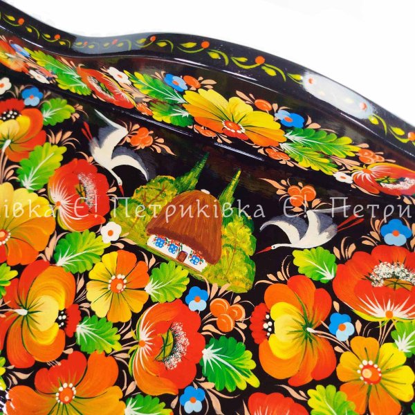 Поднос деревянный "Украинское село"