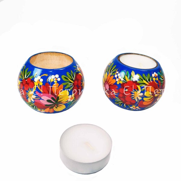 Свічник декоративний дерев'яний "Бочечка №4"