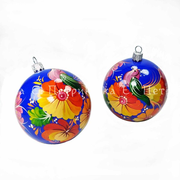 Набор 3  шара 8 см "Дивные птицы" 