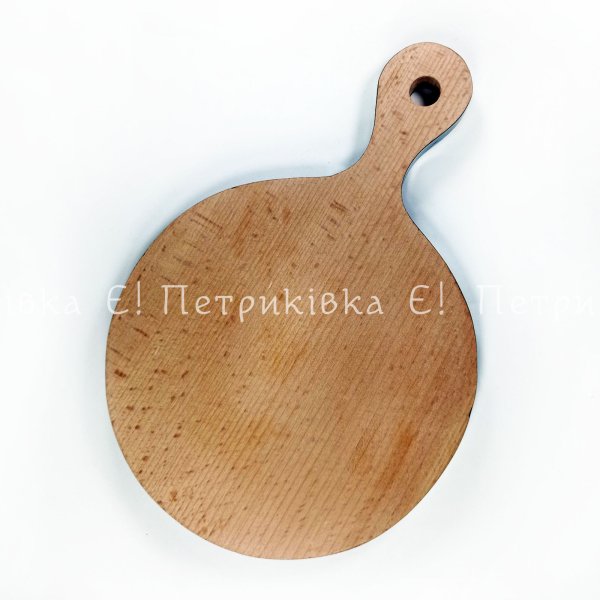 Доска фигурная с ручкой (27x20 см) с Петриковской росписью "Семейная"