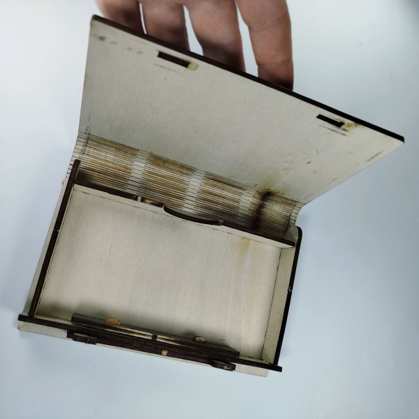 Скринька-купюрниця з Петриківьким розписом "Дивні птахи 2" ламінований горіх