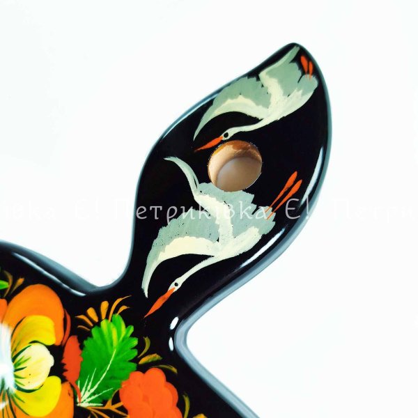 Дошка яблуко велике (29х20 см) з Петриківським розписом "Козак"