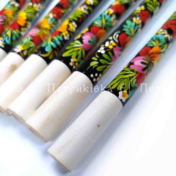 Сопілка середня 26 см "Квіточка з калиною"