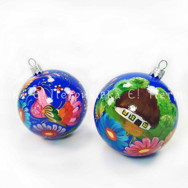 Набір 3 кулі 10 см  "Дивний птах у квітах" подарункове пакування