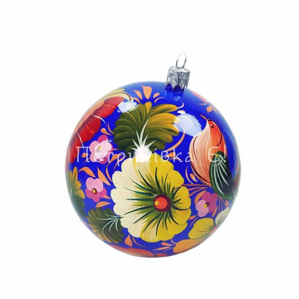 Набір 3 кулі 10 см  "Дивний птах у квітах" подарункове пакування